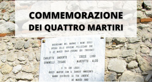 Sabato 1° aprile Commemorazione dei Quattro Martiri al Castello di Romeo