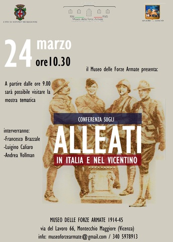 Museo delle Forze Armate - Conferenza: Alleati in Italia e nel Vicentino 1915-19